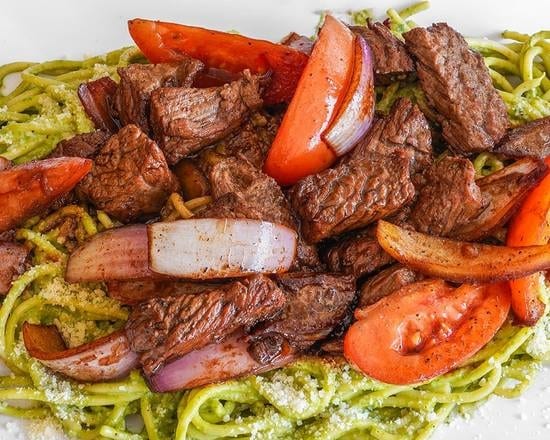 Beef Pesto Saltado.