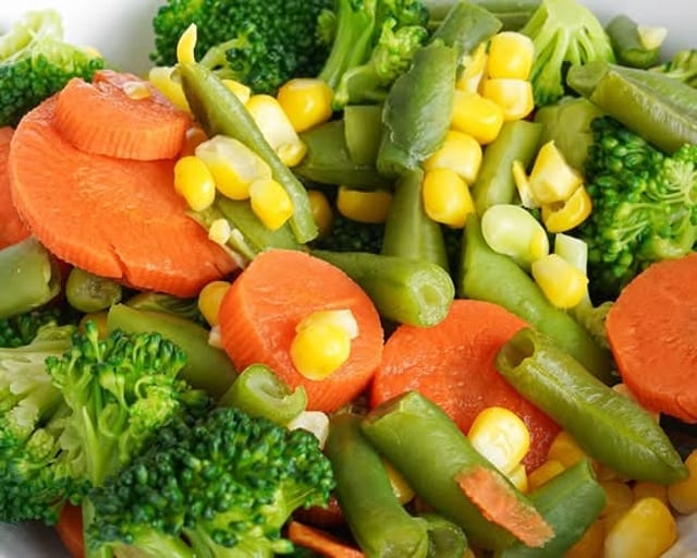 Steamed Vegetables.